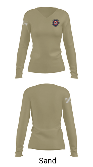 Women's Long Sleeve Vneck Shirt, Civil Air Patrol, Air Force, Teamtime, Team time, sublimation, custom sports apparel, team uniforms, spirit wear, spiritwear, sports uniforms, custom shirts, team store, custom team store, fundraiser sports, apparel fundraiser