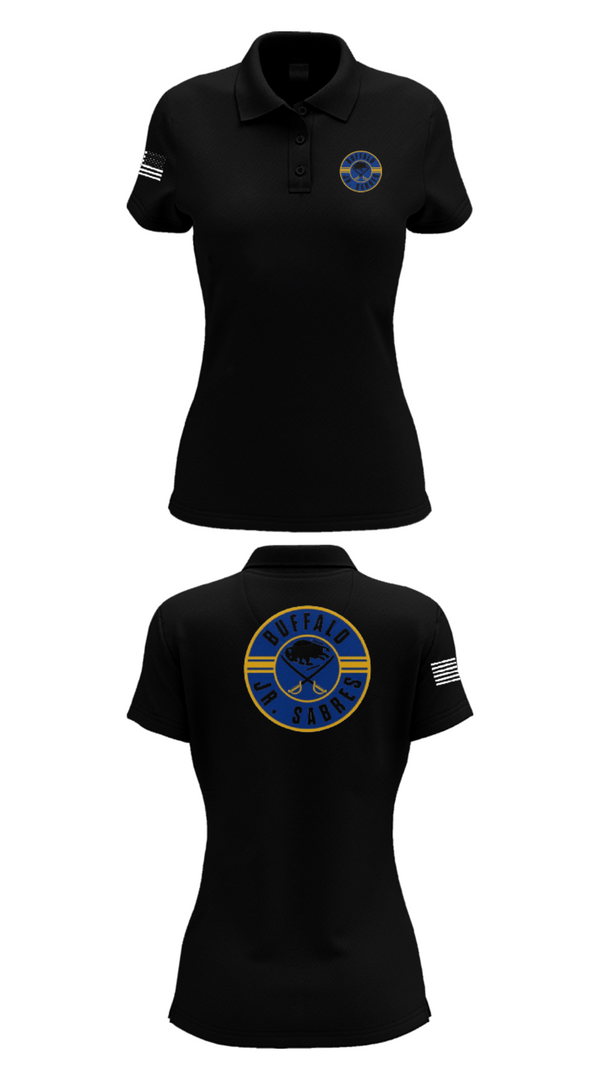 Women's Short Sleeve Performance Polo, Buffalo jr sabres, Ice Hockey, Teamtime, Team time, sublimation, custom sports apparel, team uniforms, spirit wear, spiritwear, sports uniforms, custom shirts, team store, custom team store, fundraiser sports, apparel fundraiser