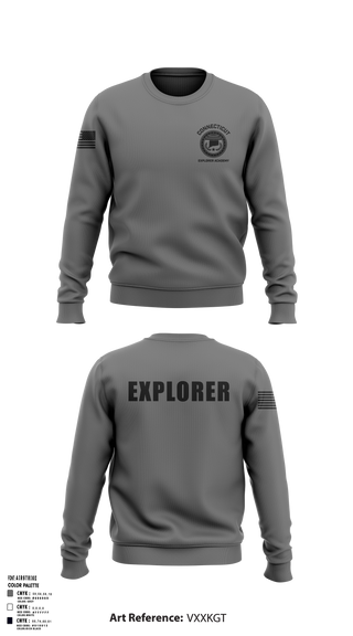 Crew Neck Sweatshirt, Waterbury Police Explorers, , Teamtime, Team time, sublimation, custom sports apparel, team uniforms, spirit wear, spiritwear, sports uniforms, custom shirts, team store, custom team store, fundraiser sports, apparel fundraiser