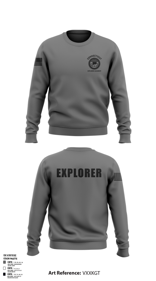 Crew Neck Sweatshirt, Waterbury Police Explorers, , Teamtime, Team time, sublimation, custom sports apparel, team uniforms, spirit wear, spiritwear, sports uniforms, custom shirts, team store, custom team store, fundraiser sports, apparel fundraiser