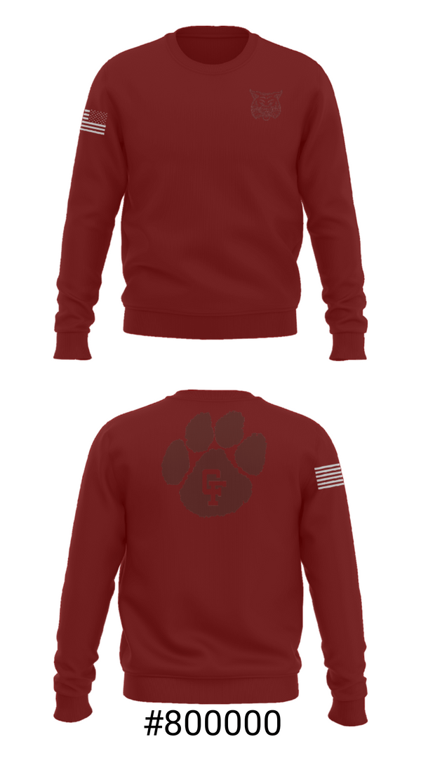Crew Neck Sweatshirt, Cy-Fair High School Track, Track & Field, Teamtime, Team time, sublimation, custom sports apparel, team uniforms, spirit wear, spiritwear, sports uniforms, custom shirts, team store, custom team store, fundraiser sports, apparel fundraiser