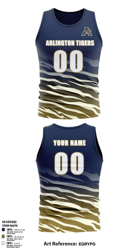 Tank Top, Arlington Tigers, Track & Field, Teamtime, Team time, sublimation, custom sports apparel, team uniforms, spirit wear, spiritwear, sports uniforms, custom shirts, team store, custom team store, fundraiser sports, apparel fundraiser