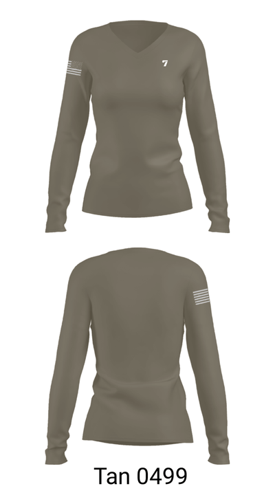 7 39741553 Women's Long Sleeve V-neck Shirt - 73