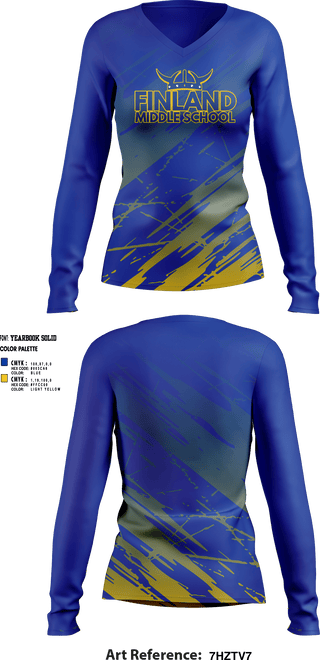 Womens Long Sleeve Vneck Shirt, Finland Vikings, , Teamtime, Team time, sublimation, custom sports apparel, team uniforms, spirit wear, spiritwear, sports uniforms, custom shirts, team store, custom team store, fundraiser sports, apparel fundraiser