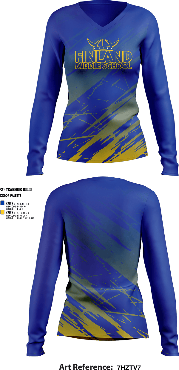 Womens Long Sleeve Vneck Shirt, Finland Vikings, , Teamtime, Team time, sublimation, custom sports apparel, team uniforms, spirit wear, spiritwear, sports uniforms, custom shirts, team store, custom team store, fundraiser sports, apparel fundraiser
