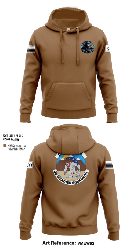 Hoodie, Detachment 1, 3rd Combat wx Sqd, Air Force, Teamtime, Team time, sublimation, custom sports apparel, team uniforms, spirit wear, spiritwear, sports uniforms, custom shirts, team store, custom team store, fundraiser sports, apparel fundraiser