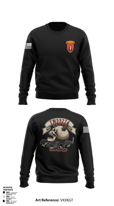 TM 2, B TRP, 3rd SQDN, 3 SFAB 94880157 Crew Neck Sweatshirt - 1