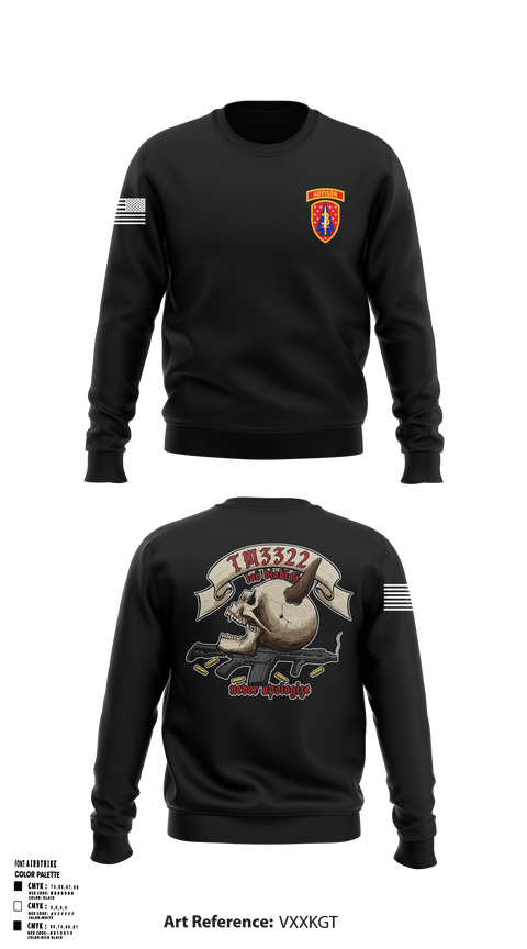 Crew Neck Sweatshirt, TM 2, B TRP, 3rd SQDN, 3 SFAB, Army, Teamtime, Team time, sublimation, custom sports apparel, team uniforms, spirit wear, spiritwear, sports uniforms, custom shirts, team store, custom team store, fundraiser sports, apparel fundraiser