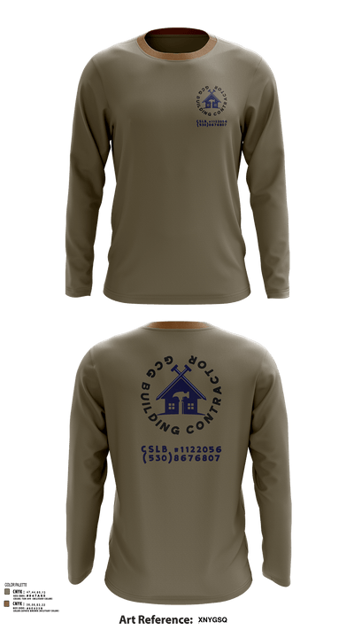 GCG BUILDING CONTRACTOR 38074769 Long Sleeve Performance Shirt - 123