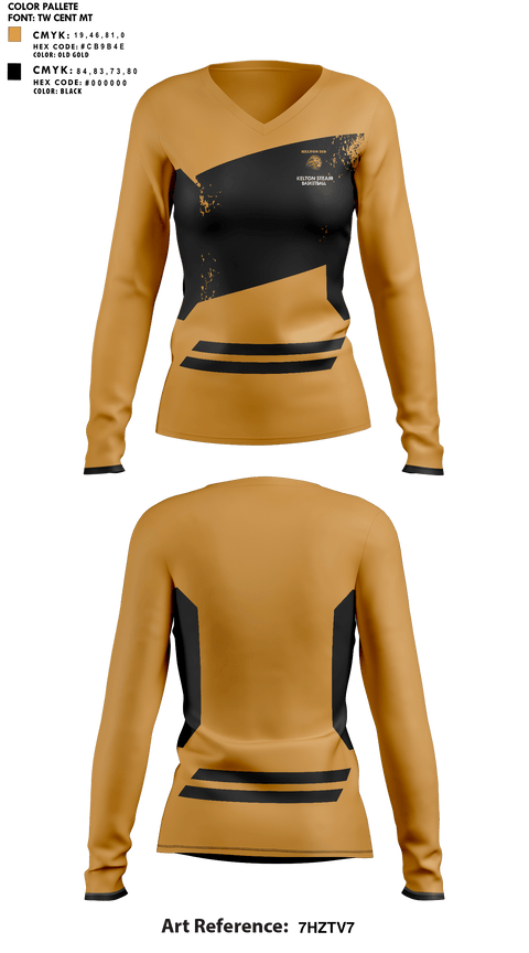 Womens Long Sleeve Vneck Shirt, Kelton STEAM Academy Basketball, Women's Basketball, Teamtime, Team time, sublimation, custom sports apparel, team uniforms, spirit wear, spiritwear, sports uniforms, custom shirts, team store, custom team store, fundraiser sports, apparel fundraiser