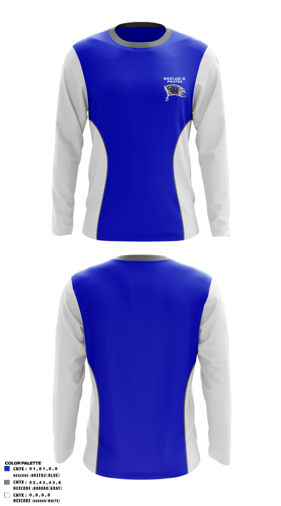 Wheatland youth football and cheer 53677637 Long Sleeve Performance Polo - 8