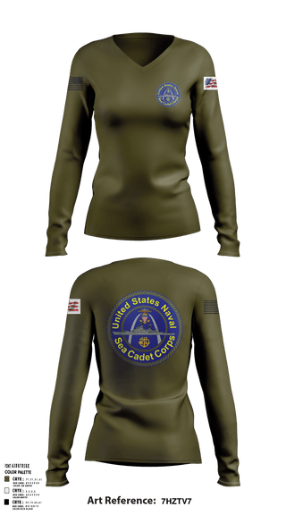 Women's Long Sleeve Vneck Shirt, Battleship misssouri, Navy, Teamtime, Team time, sublimation, custom sports apparel, team uniforms, spirit wear, spiritwear, sports uniforms, custom shirts, team store, custom team store, fundraiser sports, apparel fundraiser