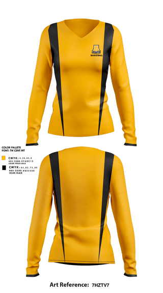 Womens Long Sleeve Vneck Shirt, Advanced Science and Technology Education Charter High School Basketball, Women's Basketball, Teamtime, Team time, sublimation, custom sports apparel, team uniforms, spirit wear, spiritwear, sports uniforms, custom shirts, team store, custom team store, fundraiser sports, apparel fundraiser