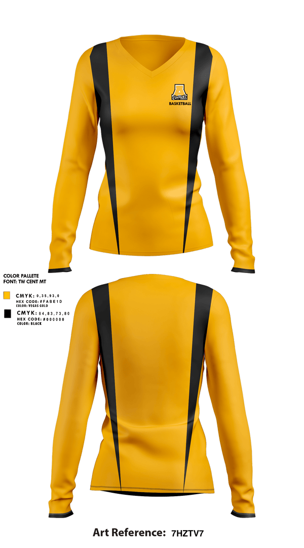 Womens Long Sleeve Vneck Shirt, Advanced Science and Technology Education Charter High School Basketball, Women's Basketball, Teamtime, Team time, sublimation, custom sports apparel, team uniforms, spirit wear, spiritwear, sports uniforms, custom shirts, team store, custom team store, fundraiser sports, apparel fundraiser