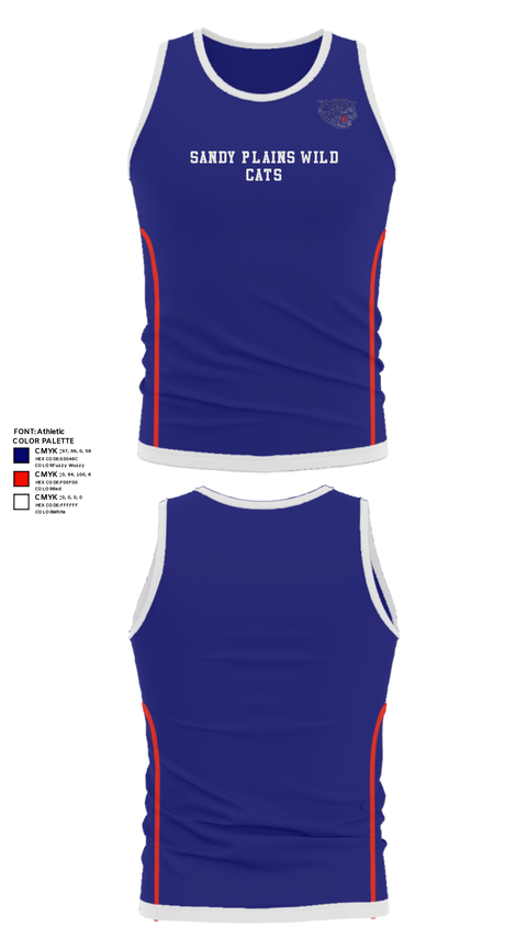 Tank Top, Sandy Plains Wild Cats, Baseball, Teamtime, Team time, sublimation, custom sports apparel, team uniforms, spirit wear, spiritwear, sports uniforms, custom shirts, team store, custom team store, fundraiser sports, apparel fundraiser