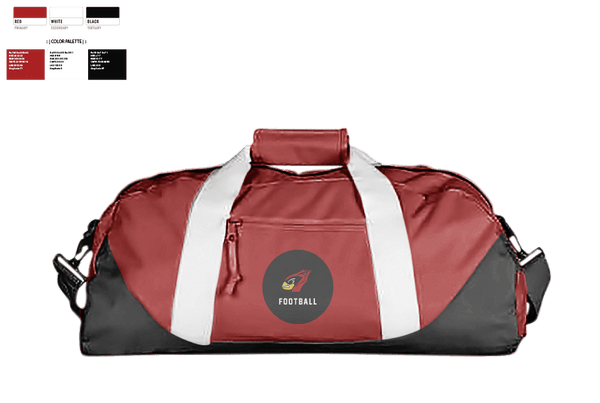 Duffle Bag, Del valle cardinals, Football, Teamtime, Team time, sublimation, custom sports apparel, team uniforms, spirit wear, spiritwear, sports uniforms, custom shirts, team store, custom team store, fundraiser sports, apparel fundraiser