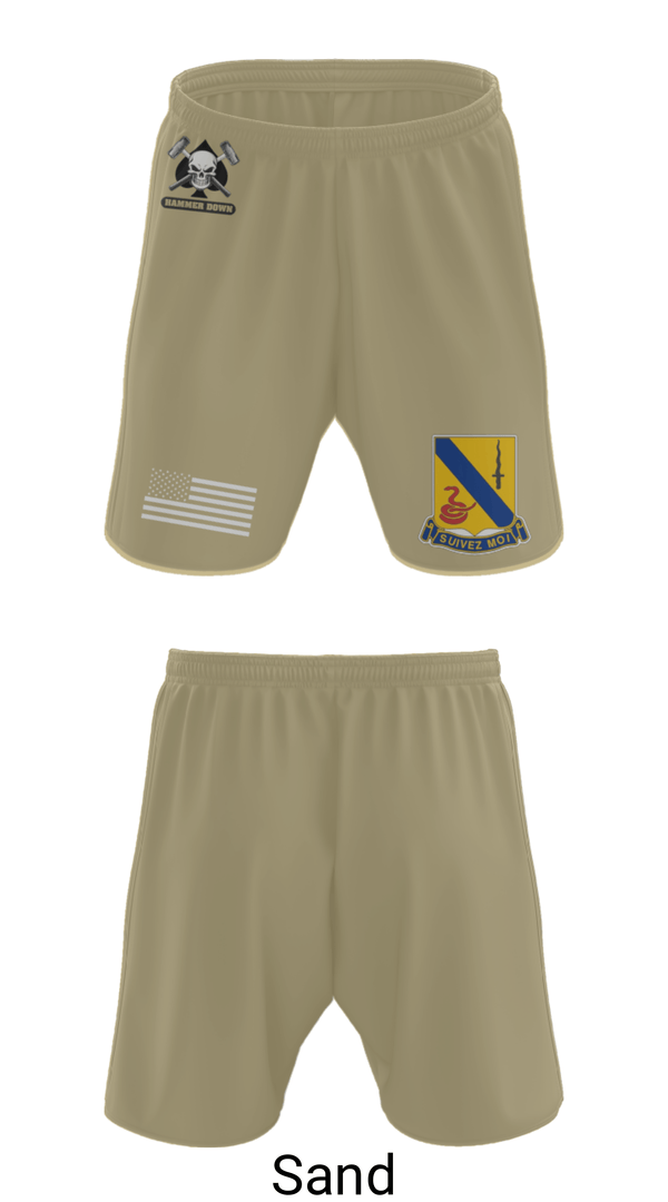 Athletic Shorts With Pockets, 2-14 CAV ACE HIGH, Army, Teamtime, Team time, sublimation, custom sports apparel, team uniforms, spirit wear, spiritwear, sports uniforms, custom shirts, team store, custom team store, fundraiser sports, apparel fundraiser