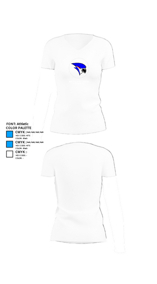 Womens Short Sleeve Vneck Shirt, Merrill High School Basketball, Men's Basketball, Teamtime, Team time, sublimation, custom sports apparel, team uniforms, spirit wear, spiritwear, sports uniforms, custom shirts, team store, custom team store, fundraiser sports, apparel fundraiser