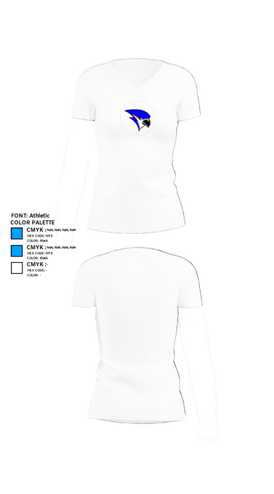 Merrill High School Basketball 85128934 Women's Short Sleeve V-neck Shirt - 18