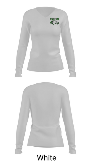 Women's Long Sleeve Vneck Shirt, Zionsville Middle School Track, Track & Field, Teamtime, Team time, sublimation, custom sports apparel, team uniforms, spirit wear, spiritwear, sports uniforms, custom shirts, team store, custom team store, fundraiser sports, apparel fundraiser