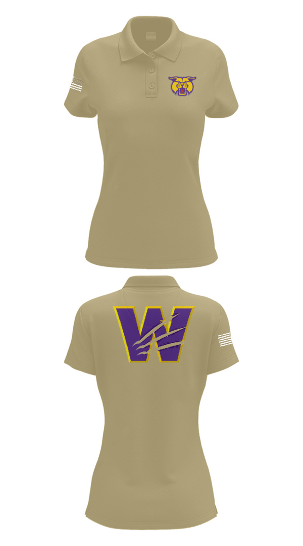 Womens Short Sleeve Performance Polo, Wilder High School Cheer, Cheer, Teamtime, Team time, sublimation, custom sports apparel, team uniforms, spirit wear, spiritwear, sports uniforms, custom shirts, team store, custom team store, fundraiser sports, apparel fundraiser