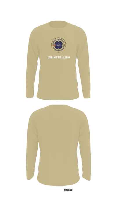 USS AMERICA LHA6 62231282 Long Sleeve Performance Shirt - 88