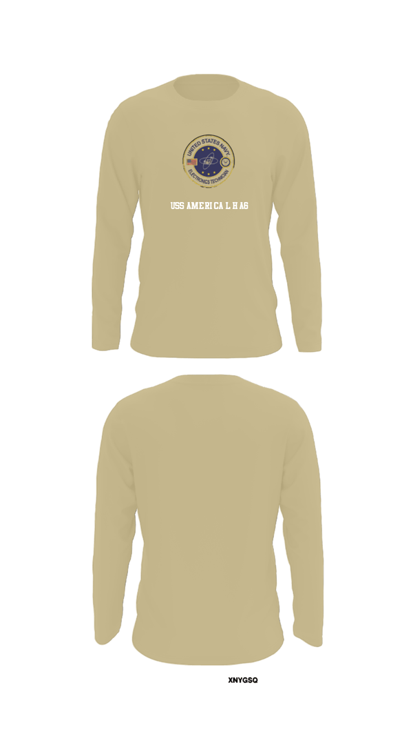 Long Sleeve Performance Shirt, USS AMERICA LHA6, Navy, Teamtime, Team time, sublimation, custom sports apparel, team uniforms, spirit wear, spiritwear, sports uniforms, custom shirts, team store, custom team store, fundraiser sports, apparel fundraiser