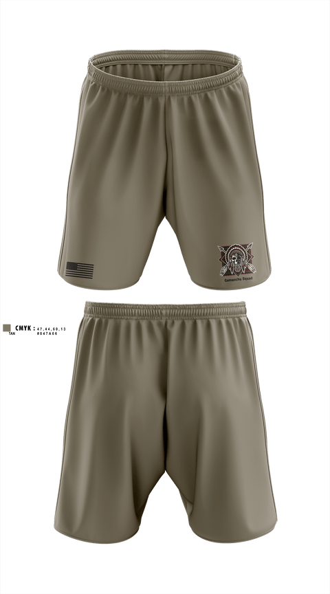 Athletic Shorts With Pockets, Comanche Squad, Army, Teamtime, Team time, sublimation, custom sports apparel, team uniforms, spirit wear, spiritwear, sports uniforms, custom shirts, team store, custom team store, fundraiser sports, apparel fundraiser