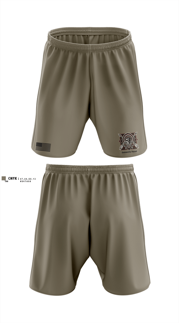 Athletic Shorts With Pockets, Comanche Squad, Army, Teamtime, Team time, sublimation, custom sports apparel, team uniforms, spirit wear, spiritwear, sports uniforms, custom shirts, team store, custom team store, fundraiser sports, apparel fundraiser