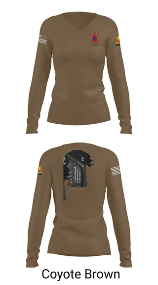 Womens Long Sleeve Vneck Shirt, 121 transportation, National Guard, Teamtime, Team time, sublimation, custom sports apparel, team uniforms, spirit wear, spiritwear, sports uniforms, custom shirts, team store, custom team store, fundraiser sports, apparel fundraiser