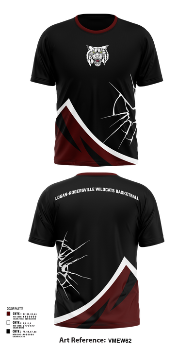 Logan-Rogersville Wildcats 82535935 Short Sleeve Performance Shirt - 129