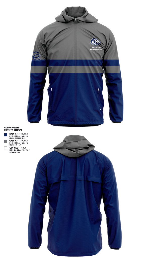 Windbreaker, Coahulla Creek, Swimming, Teamtime, Team time, sublimation, custom sports apparel, team uniforms, spirit wear, spiritwear, sports uniforms, custom shirts, team store, custom team store, fundraiser sports, apparel fundraiser
