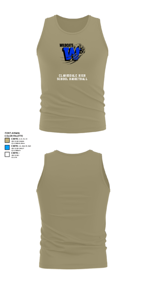 Tank Top, Clarksdale High School Basketball, Men's Basketball, Teamtime, Team time, sublimation, custom sports apparel, team uniforms, spirit wear, spiritwear, sports uniforms, custom shirts, team store, custom team store, fundraiser sports, apparel fundraiser