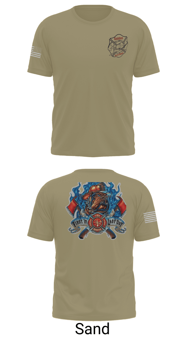 Old School Cotton Feel Shirt, Golden Fire Dept., , Teamtime, Team time, sublimation, custom sports apparel, team uniforms, spirit wear, spiritwear, sports uniforms, custom shirts, team store, custom team store, fundraiser sports, apparel fundraiser