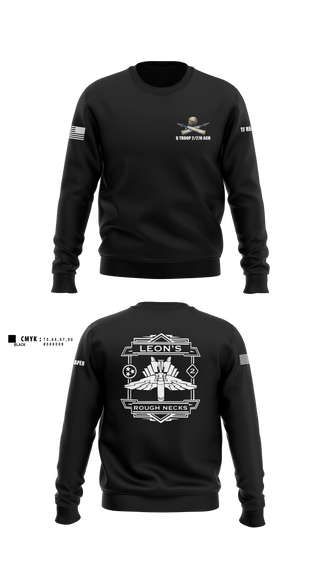 Crew Neck Sweatshirt, Q TROOP 2/278 ACR, National Guard, Teamtime, Team time, sublimation, custom sports apparel, team uniforms, spirit wear, spiritwear, sports uniforms, custom shirts, team store, custom team store, fundraiser sports, apparel fundraiser