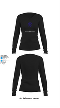 Shepaug Valley High School Ice Hockey 43767452 Women's Long Sleeve V-neck Shirt -1 34