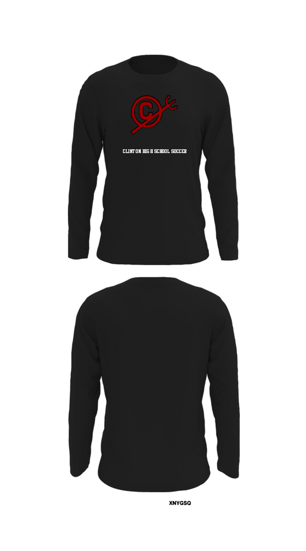 Long Sleeve Performance Shirt, Clinton High School Soccer, Men's Soccer, Teamtime, Team time, sublimation, custom sports apparel, team uniforms, spirit wear, spiritwear, sports uniforms, custom shirts, team store, custom team store, fundraiser sports, apparel fundraiser