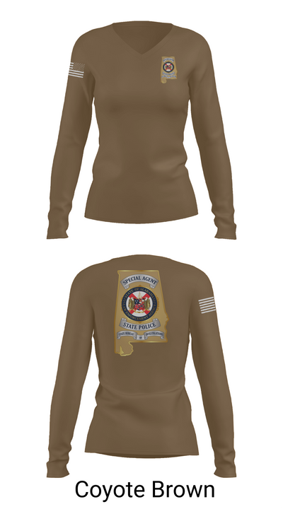 Major Crimes 85282762 Women's Long Sleeve V-neck Shirt - 16