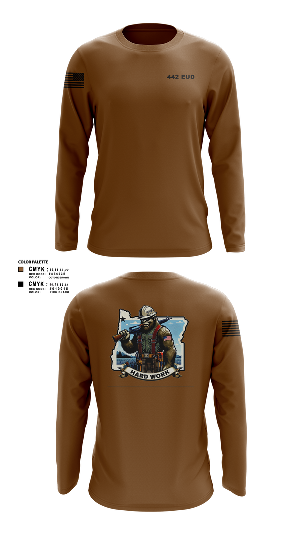Long Sleeve Performance Shirt, 442 EUD, National Guard, Teamtime, Team time, sublimation, custom sports apparel, team uniforms, spirit wear, spiritwear, sports uniforms, custom shirts, team store, custom team store, fundraiser sports, apparel fundraiser