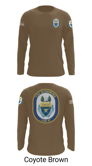 Long Sleeve Performance Shirt, USS RUSHMORE, Navy, Teamtime, Team time, sublimation, custom sports apparel, team uniforms, spirit wear, spiritwear, sports uniforms, custom shirts, team store, custom team store, fundraiser sports, apparel fundraiser