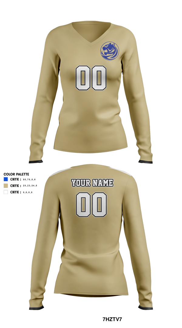 Womens Long Sleeve Vneck Shirt, Bradwell Institute Volleyball, Women's Volleyball, Teamtime, Team time, sublimation, custom sports apparel, team uniforms, spirit wear, spiritwear, sports uniforms, custom shirts, team store, custom team store, fundraiser sports, apparel fundraiser