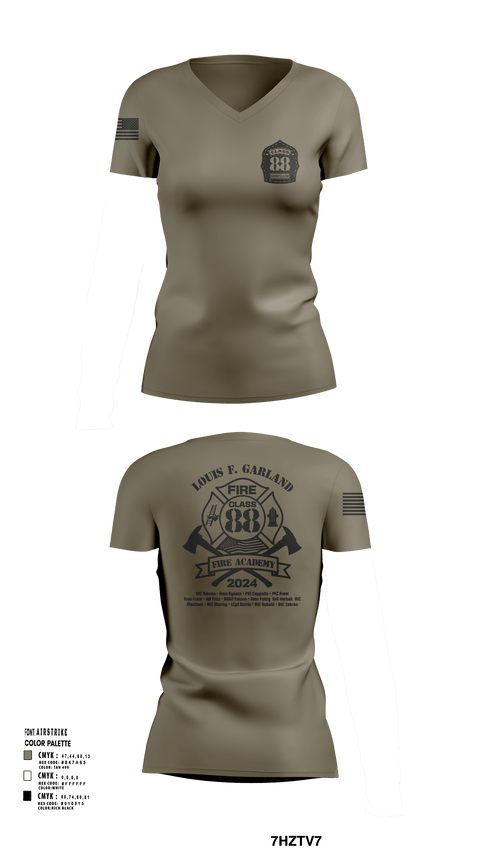 Womens Short Sleeve Vneck Shirt, Class 88, Air Force, Teamtime, Team time, sublimation, custom sports apparel, team uniforms, spirit wear, spiritwear, sports uniforms, custom shirts, team store, custom team store, fundraiser sports, apparel fundraiser