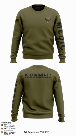 Crew Neck Sweatshirt, Detachment 1, Air Force, Teamtime, Team time, sublimation, custom sports apparel, team uniforms, spirit wear, spiritwear, sports uniforms, custom shirts, team store, custom team store, fundraiser sports, apparel fundraiser