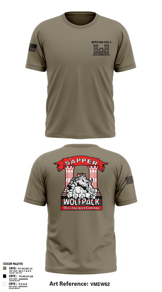 Old School Cotton Feel Shirt, 95TH EN, Army, Teamtime, Team time, sublimation, custom sports apparel, team uniforms, spirit wear, spiritwear, sports uniforms, custom shirts, team store, custom team store, fundraiser sports, apparel fundraiser