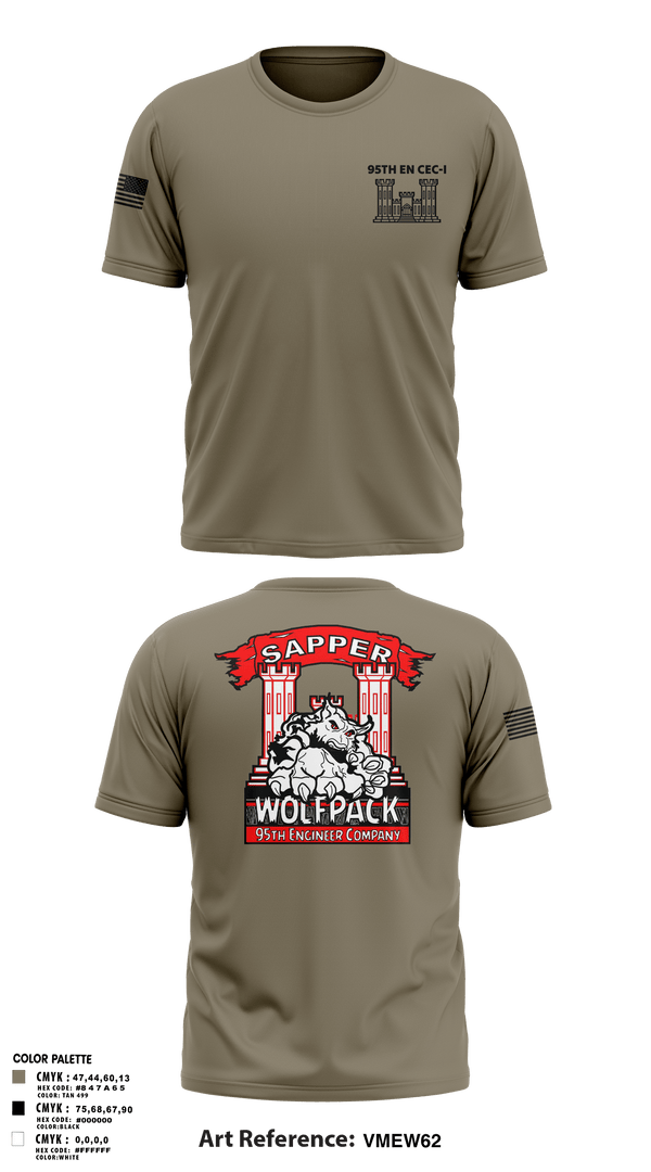 Old School Cotton Feel Shirt, 95TH EN, Army, Teamtime, Team time, sublimation, custom sports apparel, team uniforms, spirit wear, spiritwear, sports uniforms, custom shirts, team store, custom team store, fundraiser sports, apparel fundraiser