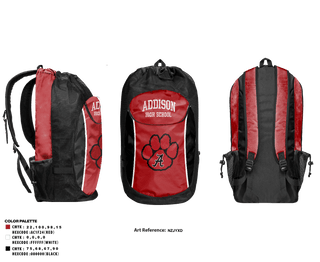 Gear Bag, Addison High School Basketball, Men's Basketball, Teamtime, Team time, sublimation, custom sports apparel, team uniforms, spirit wear, spiritwear, sports uniforms, custom shirts, team store, custom team store, fundraiser sports, apparel fundraiser