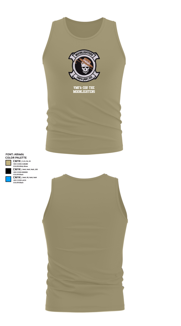 Tank Top, VMFA-332 The Moonlighters, Marines, Teamtime, Team time, sublimation, custom sports apparel, team uniforms, spirit wear, spiritwear, sports uniforms, custom shirts, team store, custom team store, fundraiser sports, apparel fundraiser