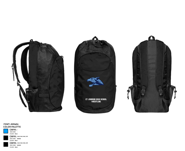 Gear Bag, CT Johnson High School Wrestling, Wrestling, Teamtime, Team time, sublimation, custom sports apparel, team uniforms, spirit wear, spiritwear, sports uniforms, custom shirts, team store, custom team store, fundraiser sports, apparel fundraiser