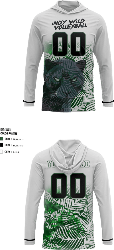 North Central Panthers Volleyball 62579612 Short Sleeve Performance Shirt with hood - 31