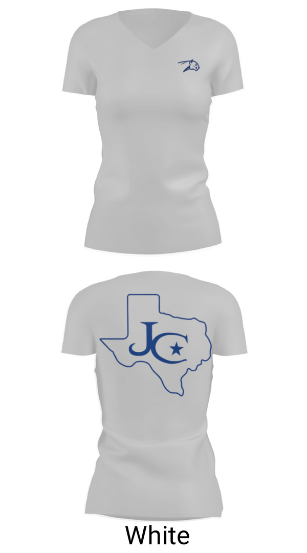 Womens Short Sleeve Vneck Shirt, Jarrell High School Golf, Golf, Teamtime, Team time, sublimation, custom sports apparel, team uniforms, spirit wear, spiritwear, sports uniforms, custom shirts, team store, custom team store, fundraiser sports, apparel fundraiser